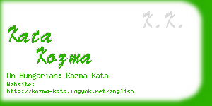 kata kozma business card